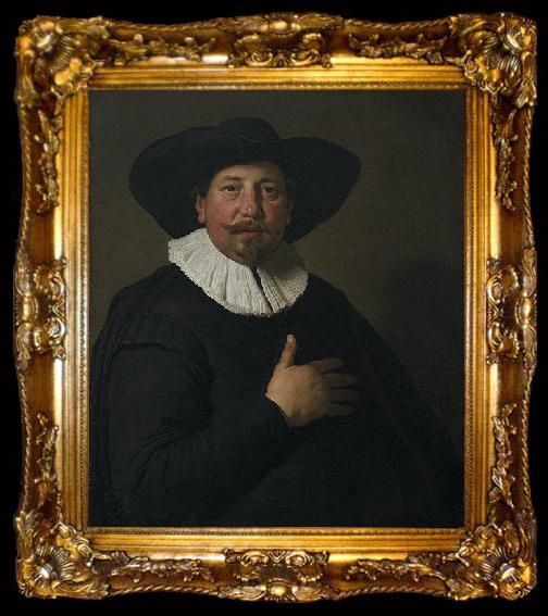 framed  BACKER, Jacob Adriaensz. Portrait of a Man, ta009-2